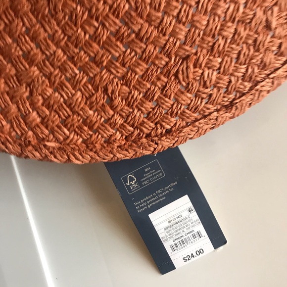 Universal Thread Orange beach hat paper straw NWT - Picture 4 of 8